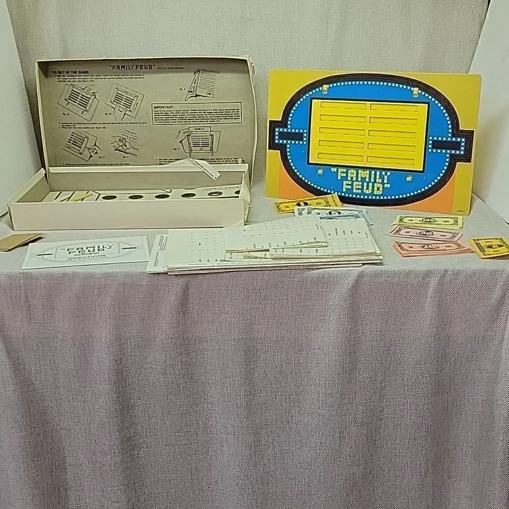 Vintage 1977 Family Feud Board Game Complete Classic Game Show Board Game‎